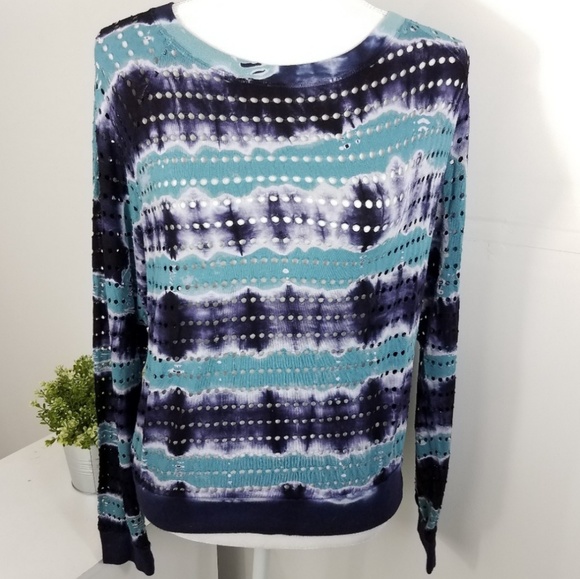 Hard Tail Tops - Hard Tail Holey Jersey Tie Dye Long Sleeve Top